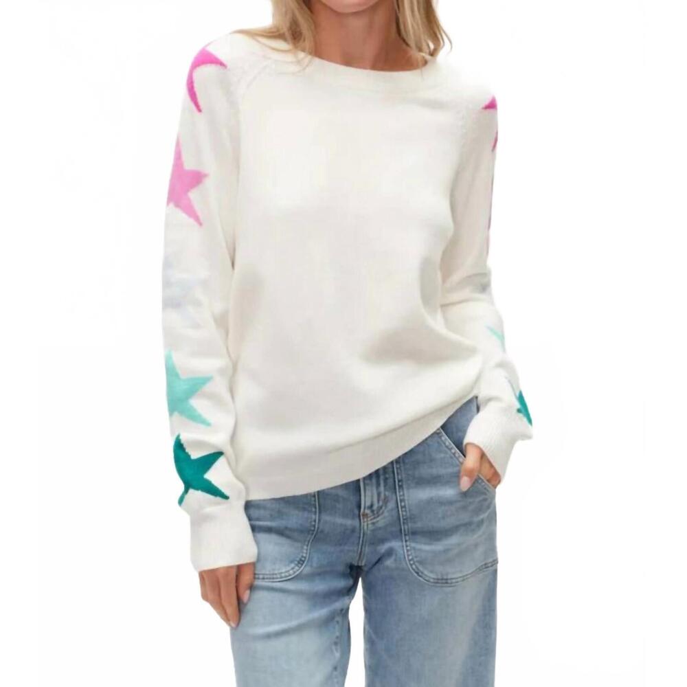NEW SIX/FIFTY danielle crewneck sweater in off white